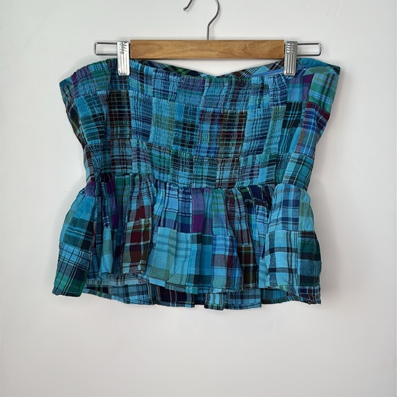 NWT Free People Plaid Madeira Corset Bandeau - Picture 6 of 8
